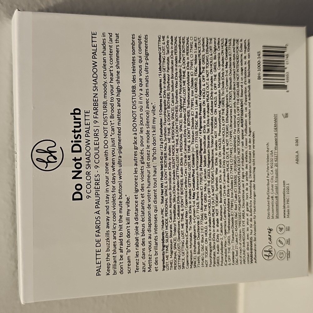 BH Cosmetics Do Not Disturb Eyeshadow Palette – New, Sealed. - Picture 7 of 9